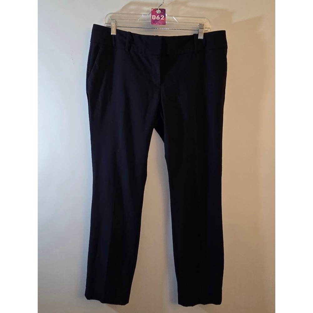 Ann Taylor Womens Dress Pants Navy Blue Straight Leg Career Office Wear Size 12